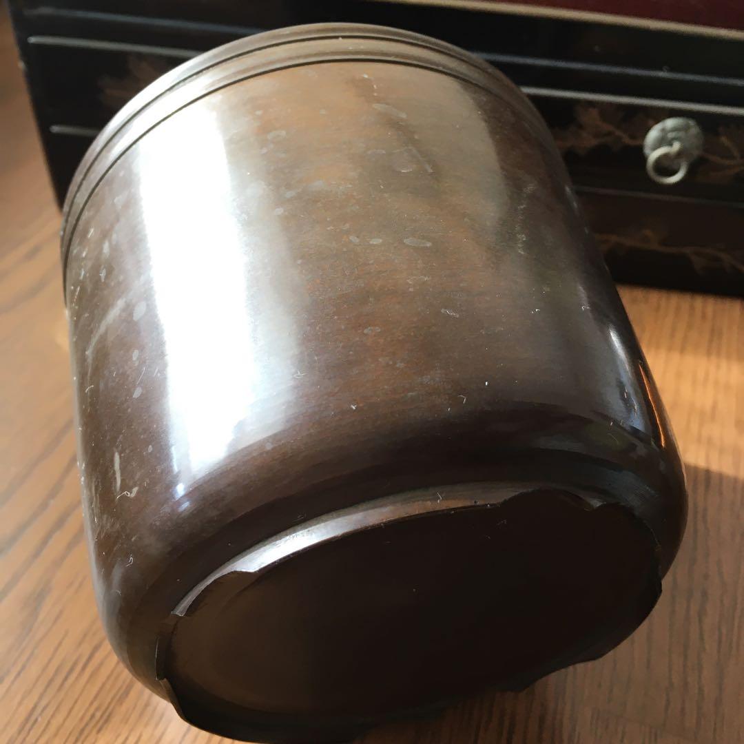 煙草盆　鶴　松蒔絵　茶道具　タバコ盆　アンティーク