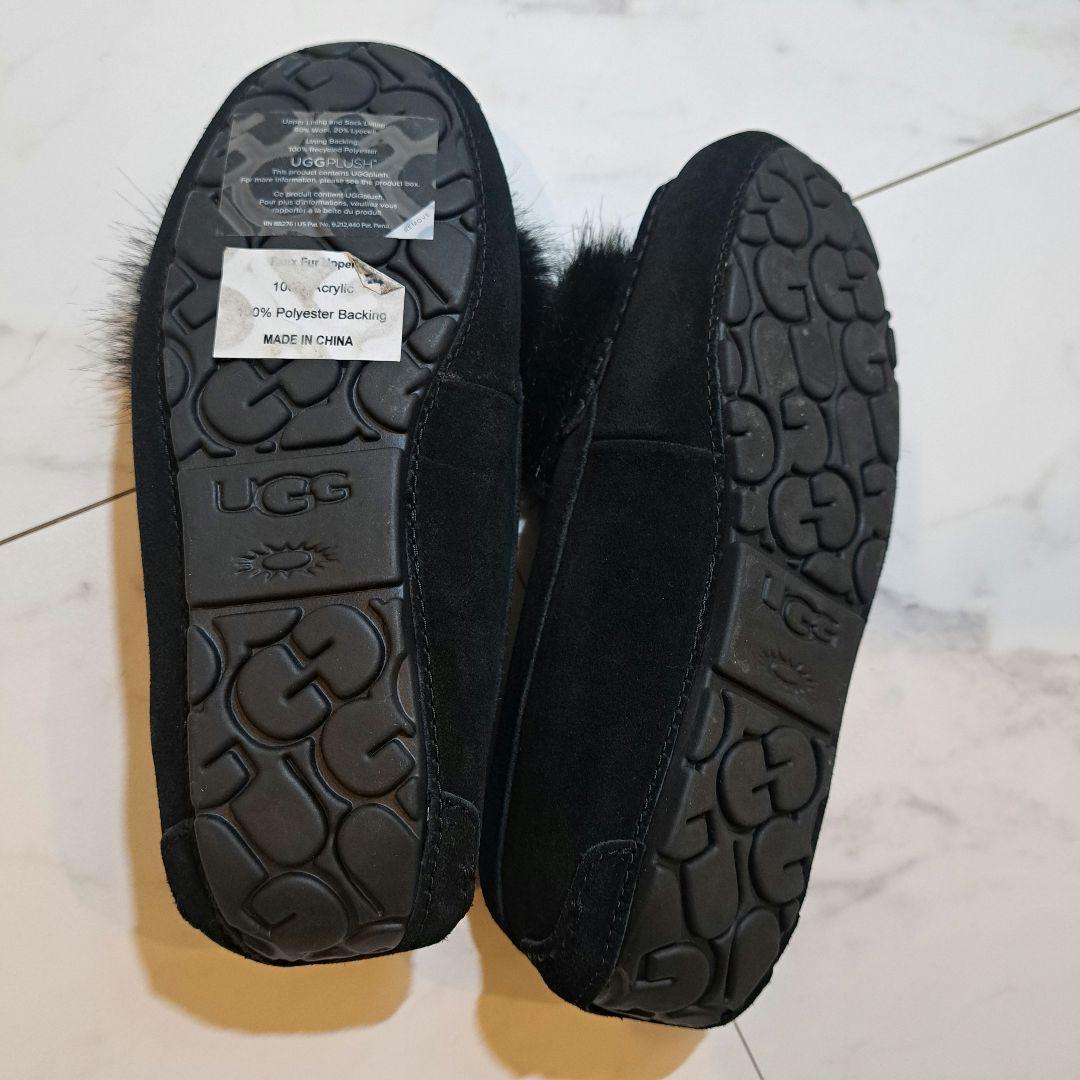 UGG Ansley Puff Bow リボン モカシン 24cm ブラック