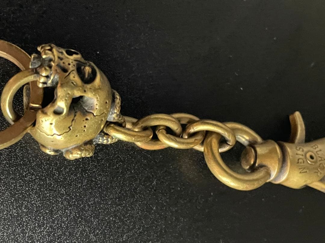 ブラックサイン アージェントグリーム スカル キーホルダー