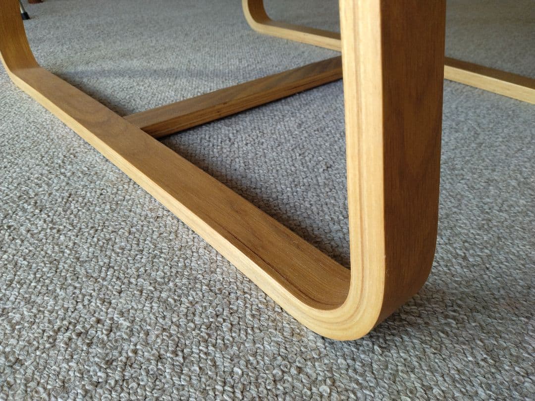 【美品】MUJI無印良品 ダイニングソファチェアオーク材/リビングでもつかえる①