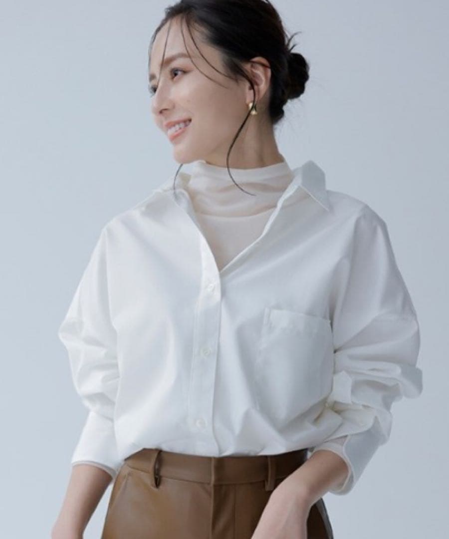 スタンダードシャツ ホワイト anuans アニュアンス