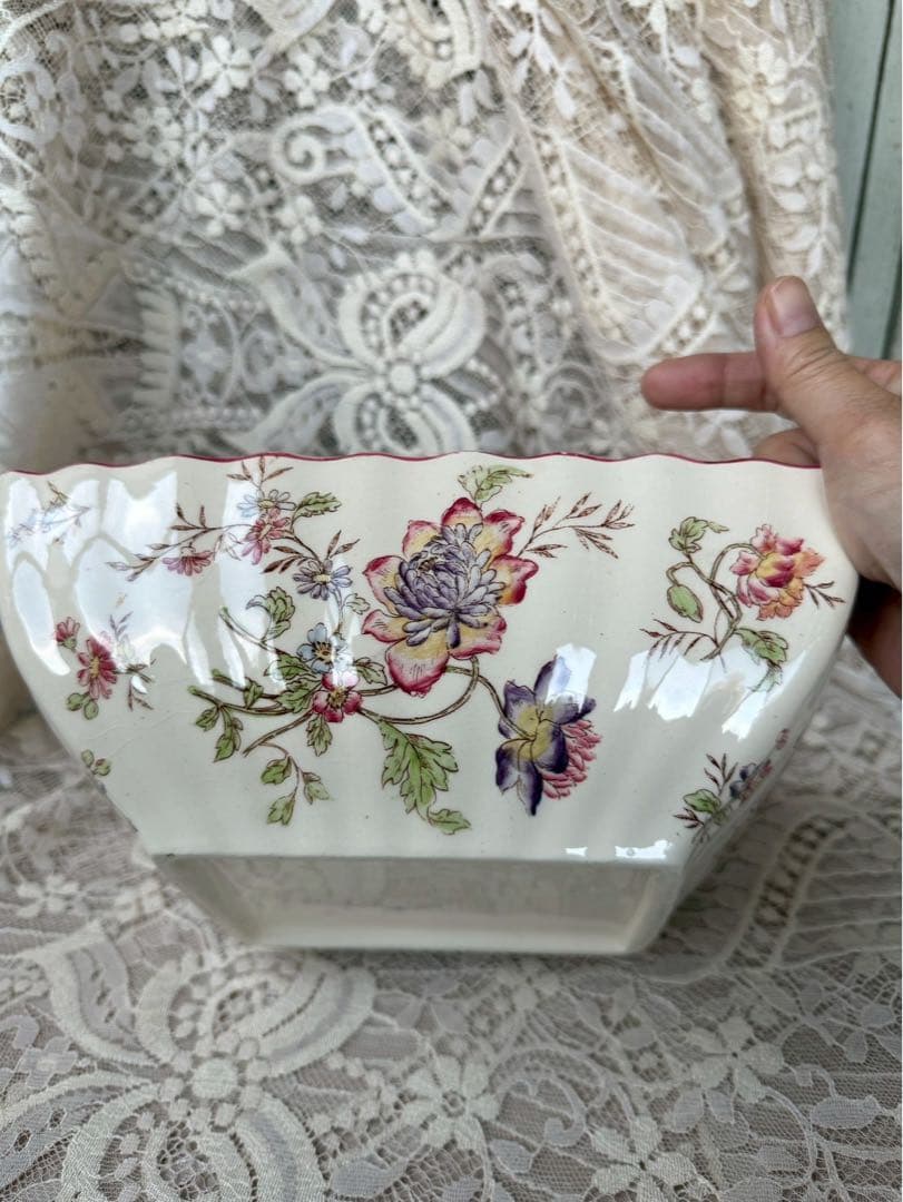 【く11】15 フランス　アンティーク　ロンシャン　　Longchamp 皿