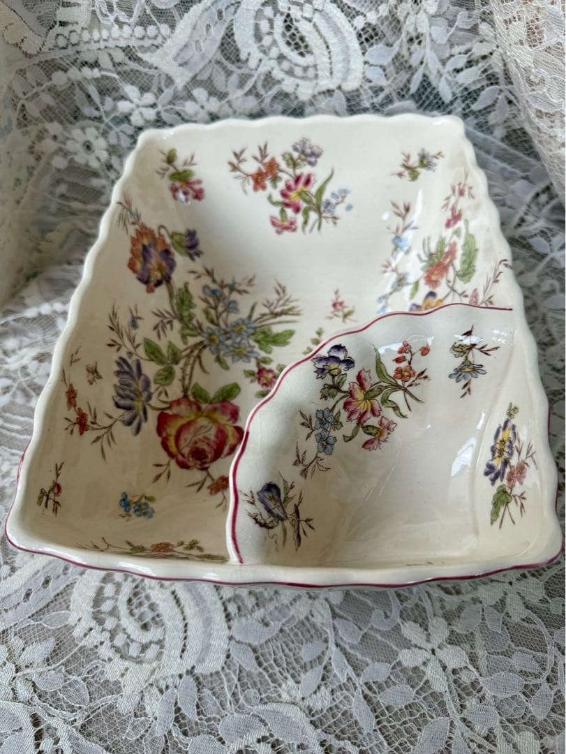 【く11】15 フランス　アンティーク　ロンシャン　　Longchamp 皿