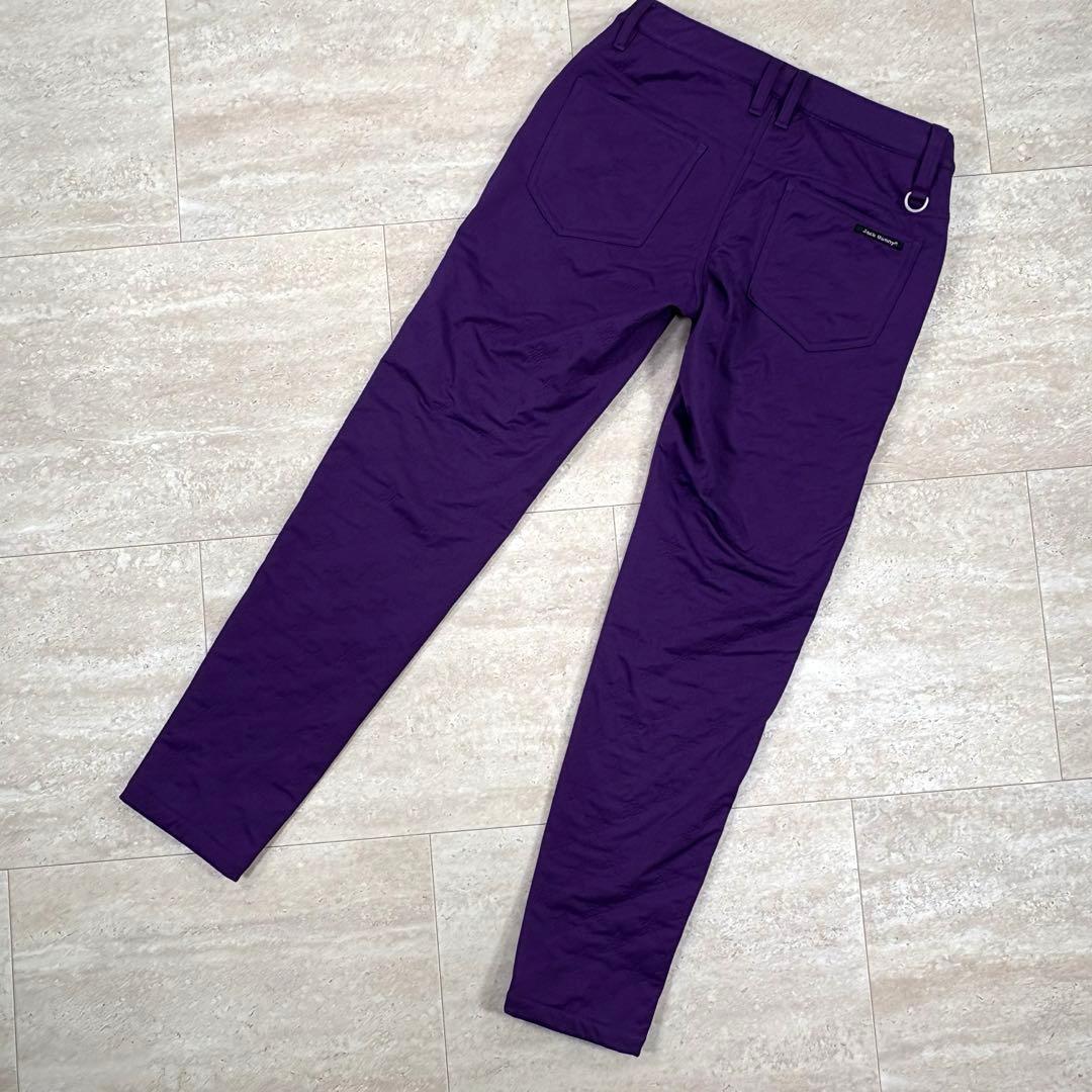 新品【ジャックバニー】ロングパンツ　1サイズ　裏起毛　秋冬　星柄　パープル