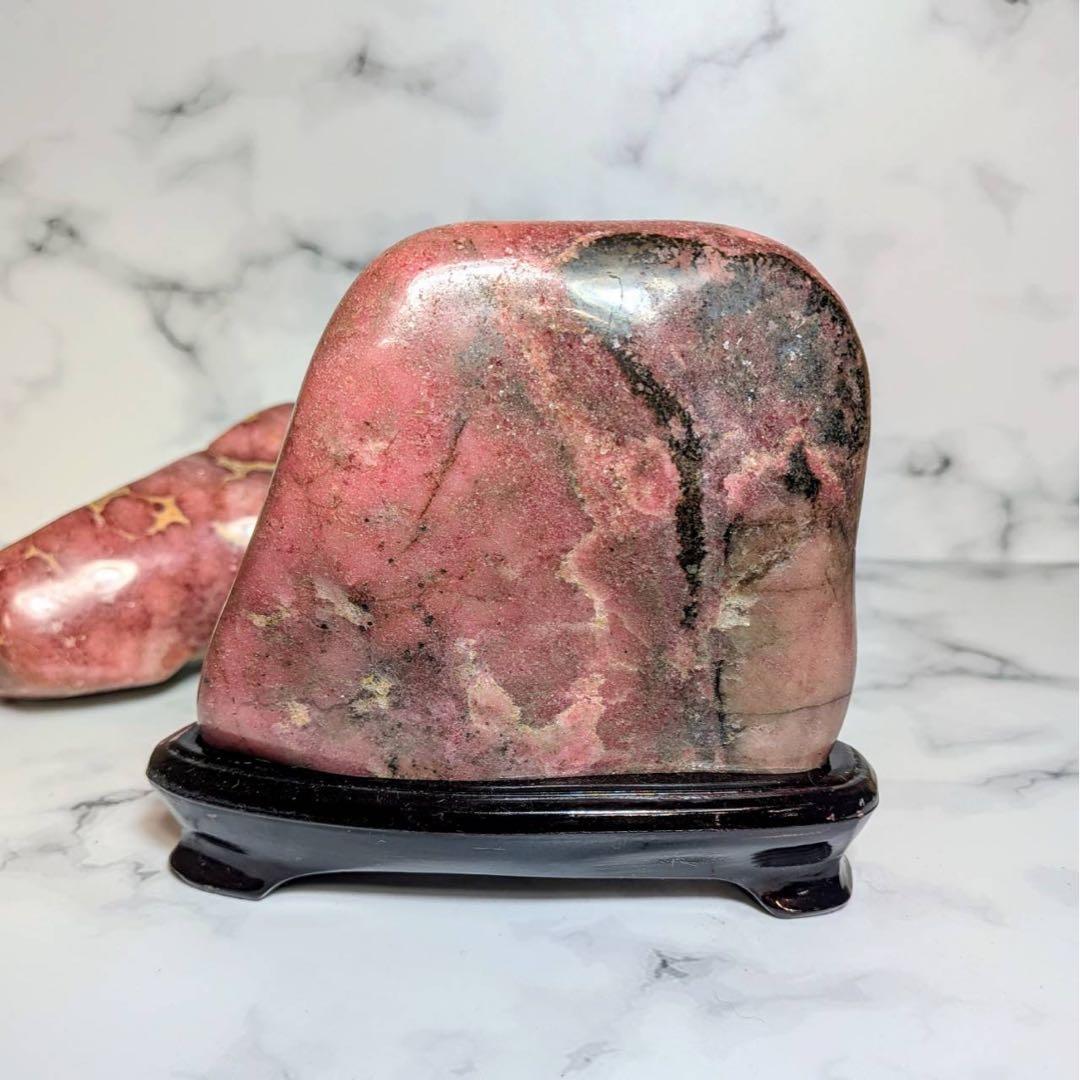 菱マンガン鉱　２石セット　鑑賞石　観賞石　飾り石　鉱物