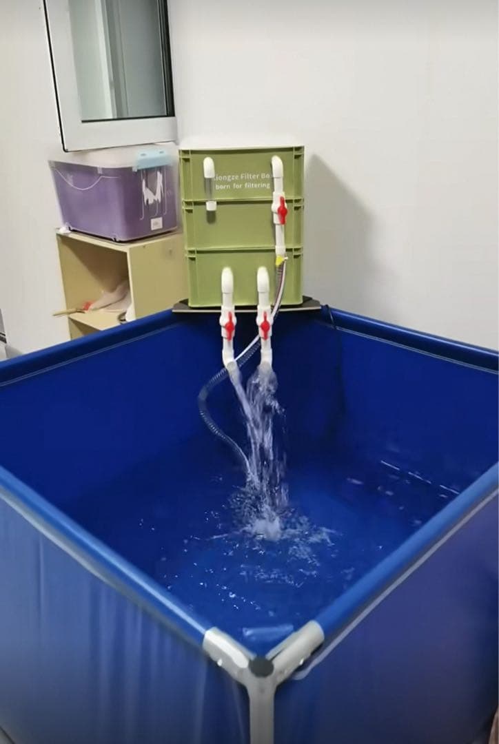 三段式万能濾過器装置　大型水槽池濾過層濾過飼育 オーバーフロー外部飼育濾過槽