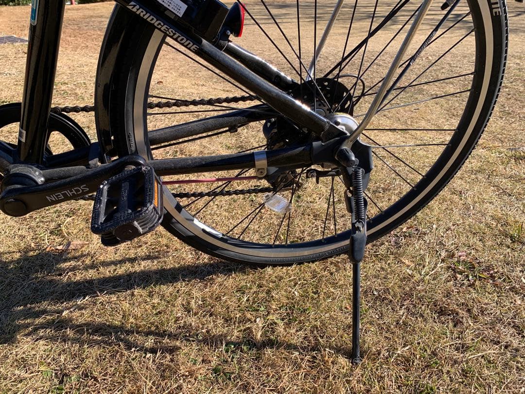 BRIDGESTONE シュライン黒 24インチ 自転車　カゴ付き