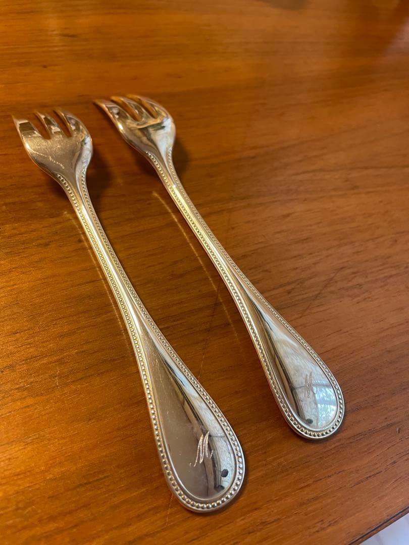 クリストフル　パール　ケーキフォーク　4本セット