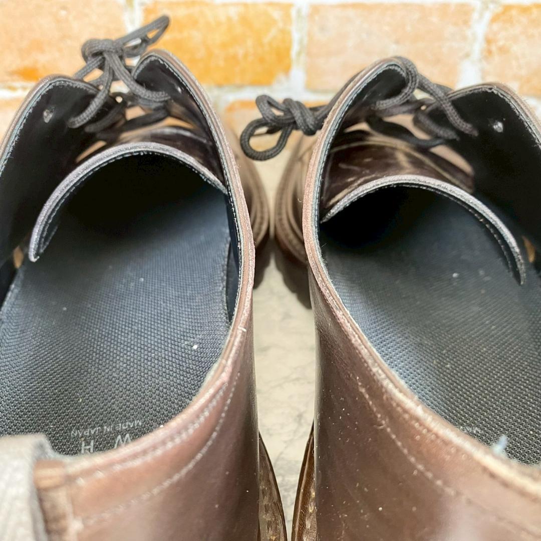 【人気メンズブランド革靴】WH ダークブラウン　プレーントゥ　85　27.0㎝