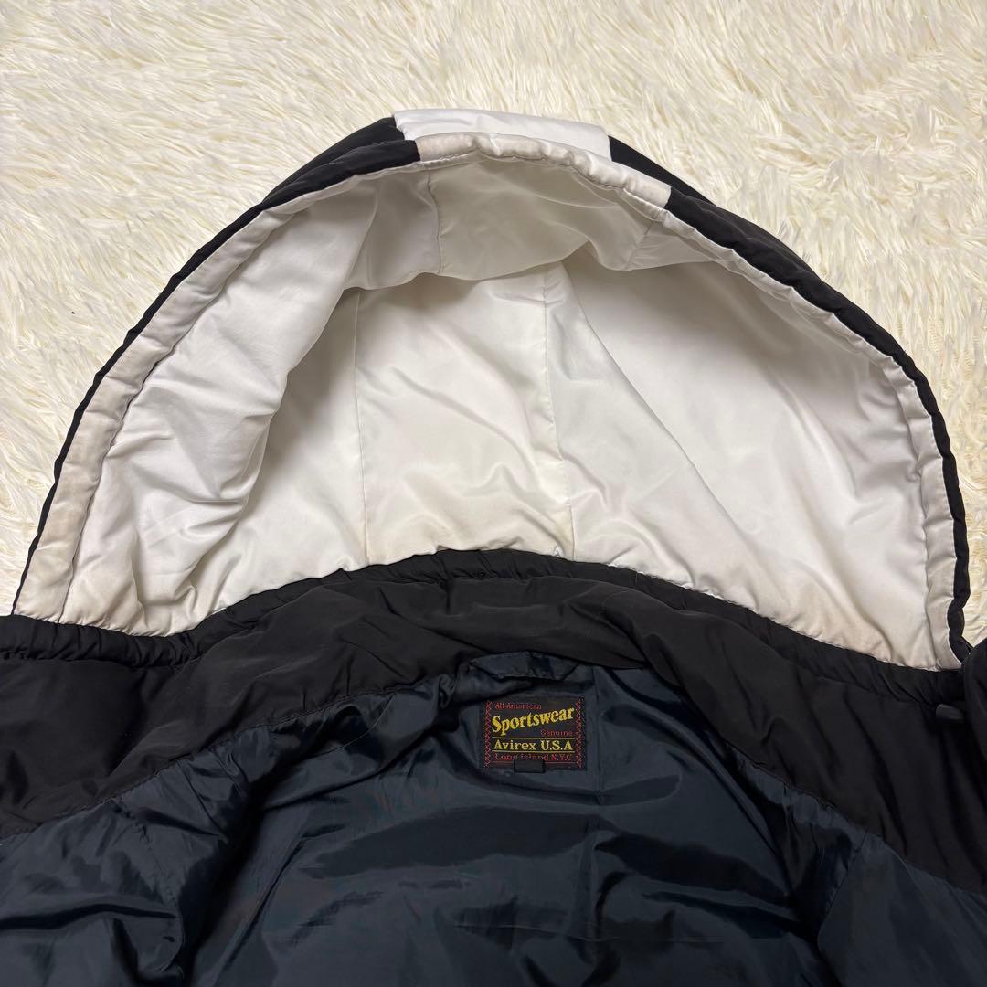 AVIREX アヴィレックス ダウンジャケット 中綿 アーチロゴ 刺繍 ワッペン