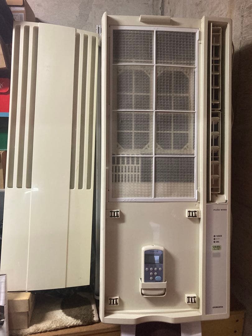 手渡し希望コロナ ウインドエアコン CW-1611窓枠付き　北海道