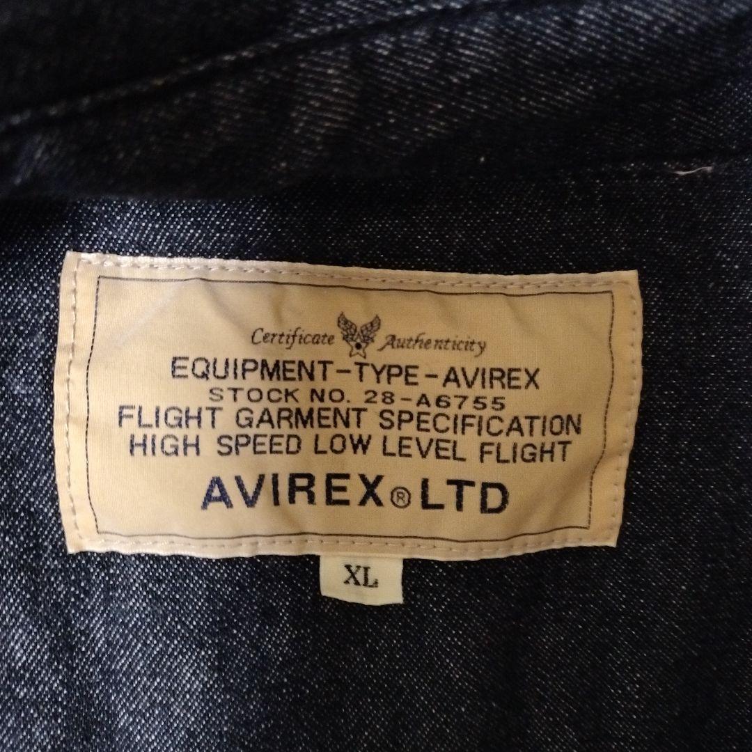 【希少】アヴィレックス AVIREX オーバーオール XL バックロゴ デニム