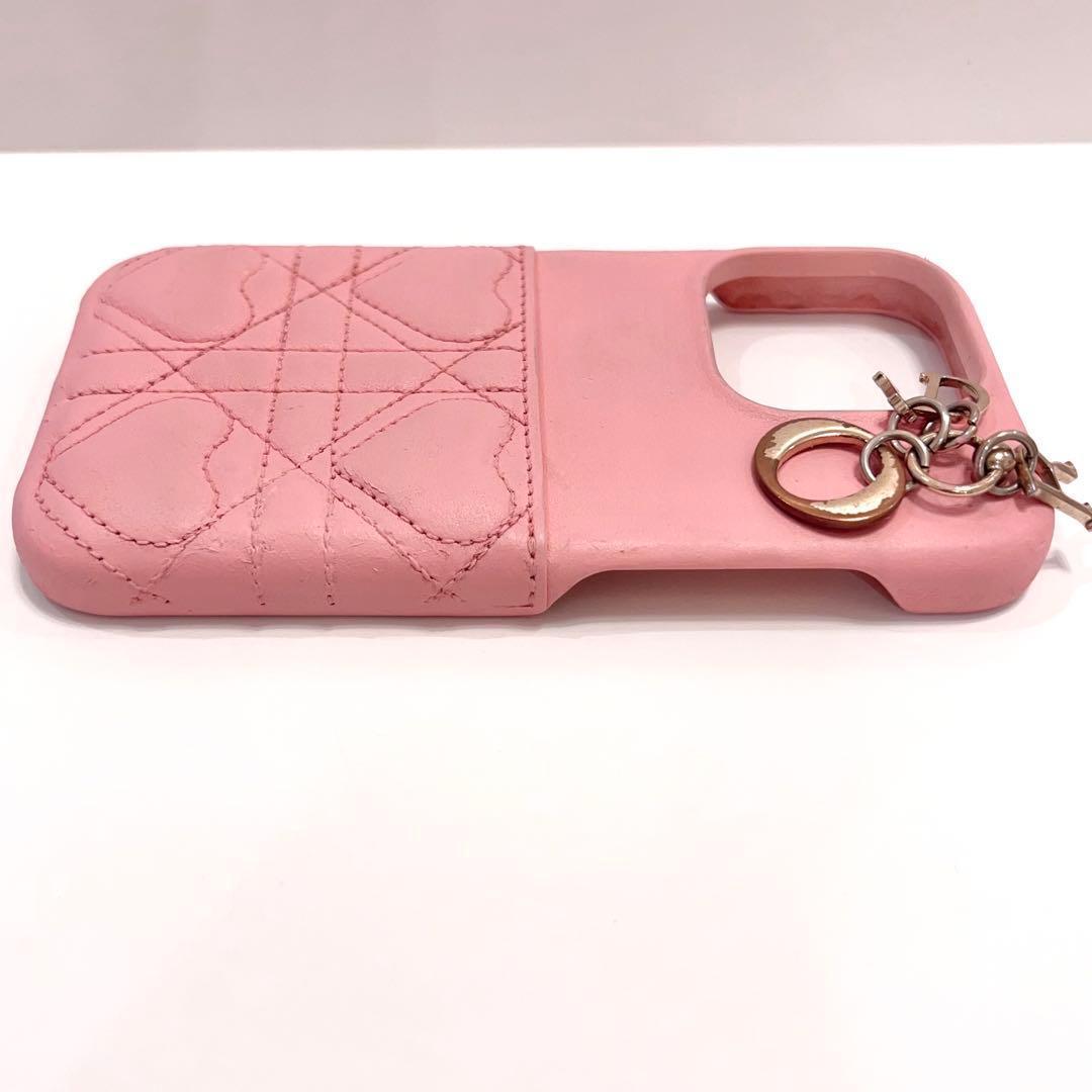 クリスチャンディオール iPhone15Pro ハート カナージュ ピンク