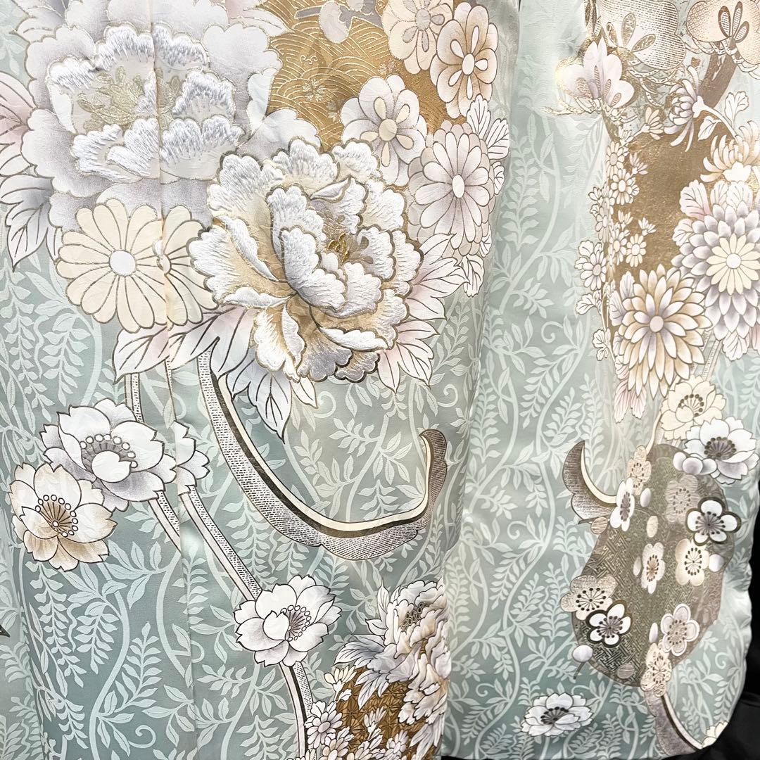 ■オーダー仕立て付き■新作■水色正絹振袖フルセット■振袖一式■成人式