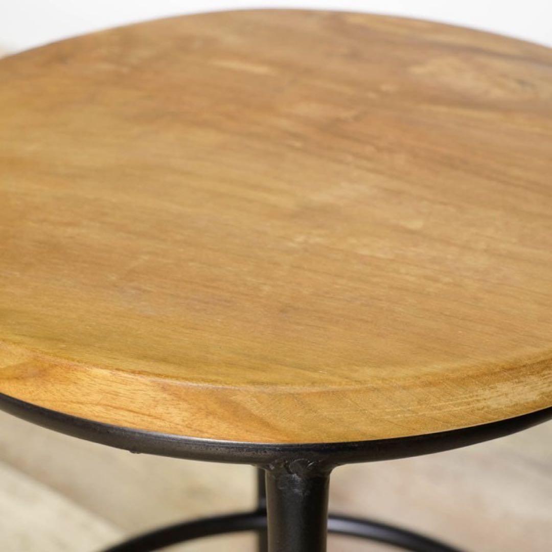 C 新品 カントリー テーブル アイアン サイド スタンド 飾り棚 机 物置き