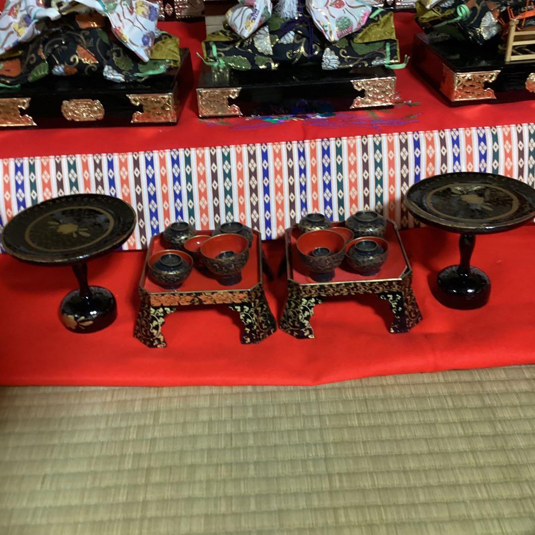 O-36 竹原文楽　ひな祭り 雛人形セット　三人官女と五人囃子