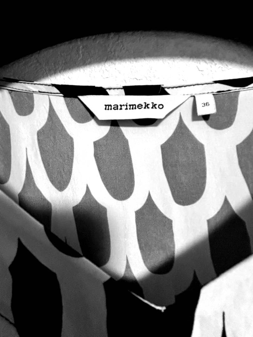 マリメッコ　再値下げ　水滴模様 半袖ロングワンピース