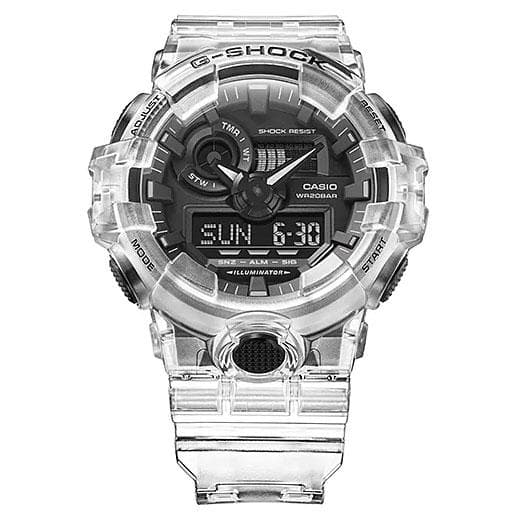 Gショック透明クリアスケルトン腕時計GA-700SKE-7AメンズG-SHOCK