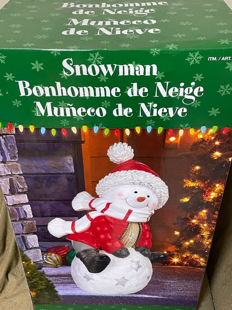 【コストコ】スノーマン　置物　雪だるま　インテリア　特大サイズ　bigサイズ