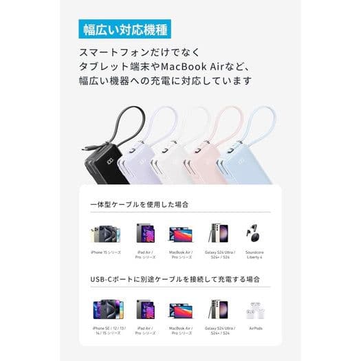 ANKER Power Bank 10000mAh USB-C ×２台セット