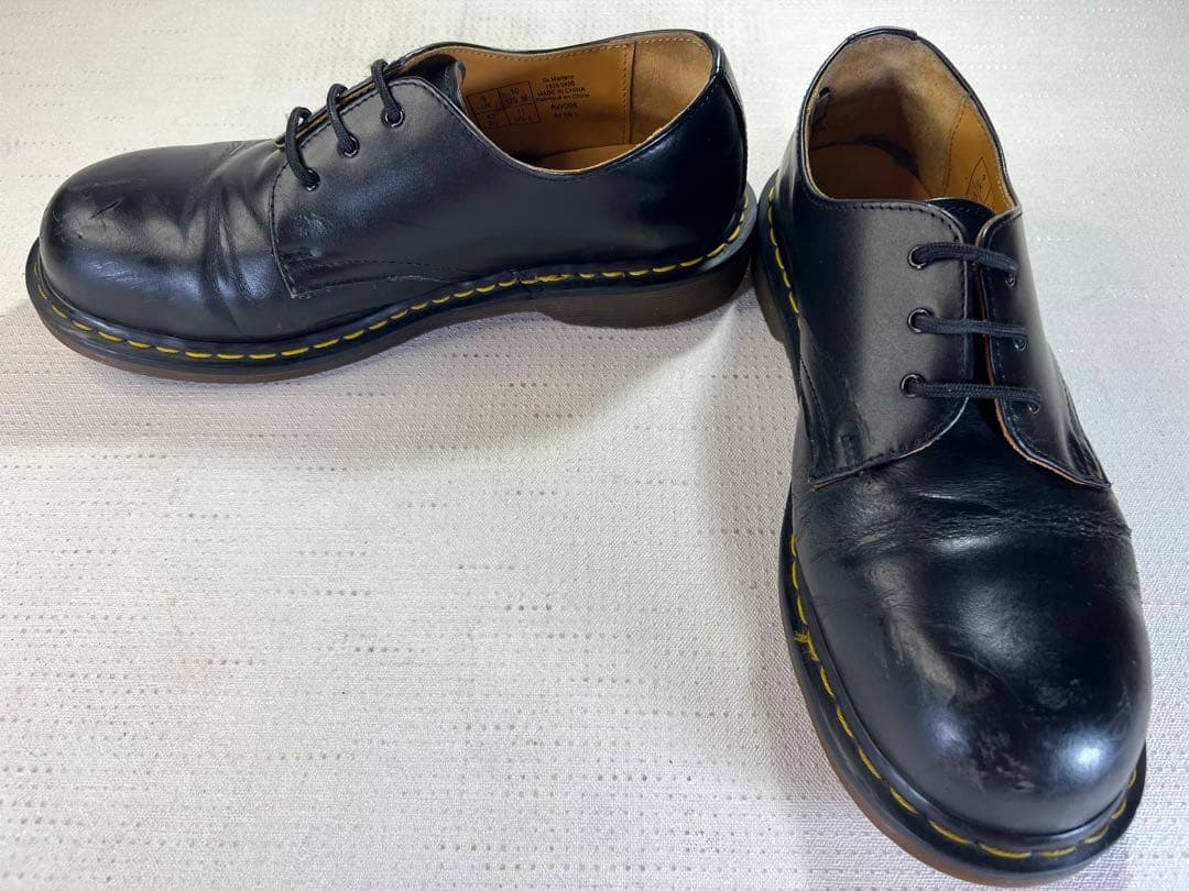 UK9_28cm Dr.Martens スチールトゥ 3EYESHOE 3ホール