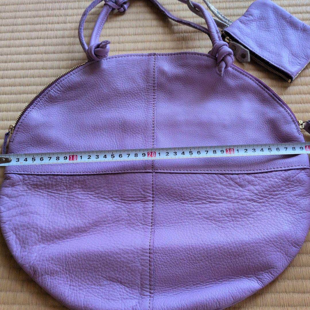 POMTATA ラベンダー レザー バッグ