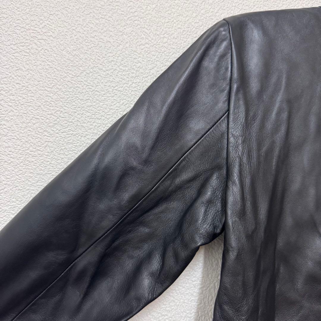 【新品未使用】アニエスベー　レザージャケット　黒　36