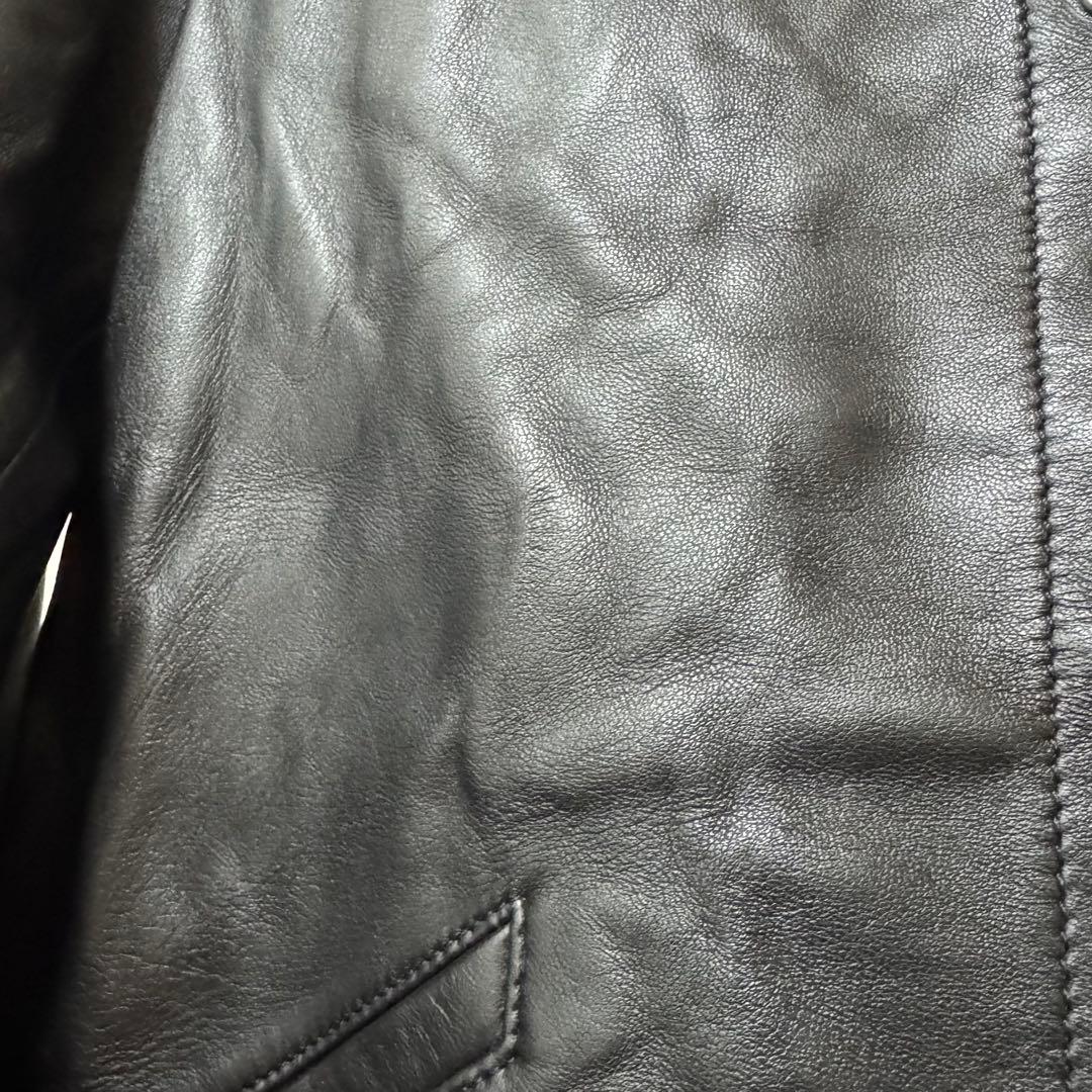 【新品未使用】アニエスベー　レザージャケット　黒　36