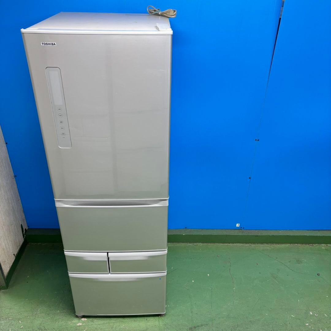 523 東芝 大型冷蔵庫 400L強 右開き 自動製氷 5ドア 大人気