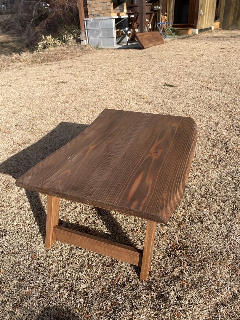 アウトドアテーブル　折りたたみ式　ハンドメイド　ソロキャンプ　アンティーク