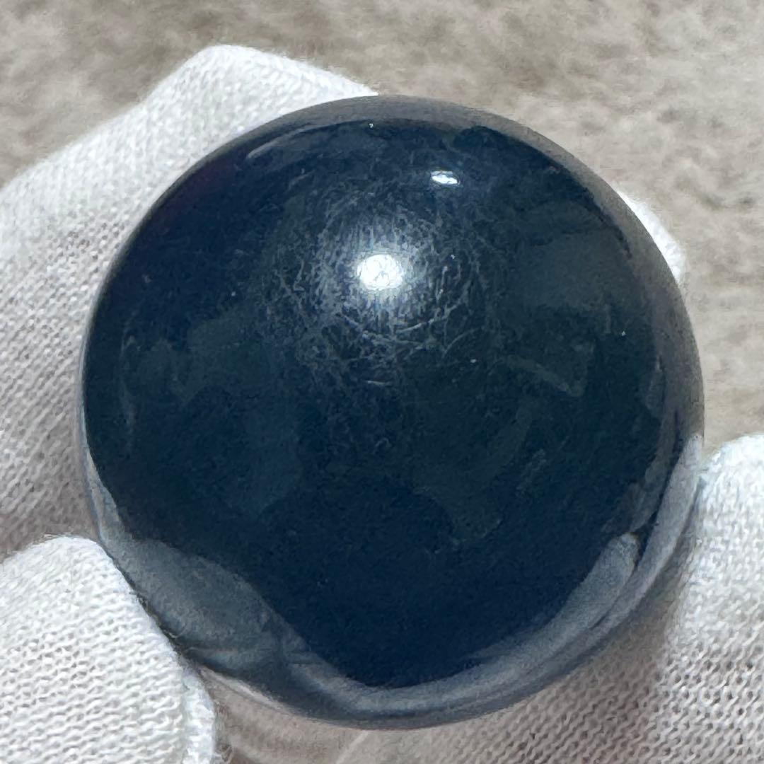 M-20ディープブルーアクアマリン丸玉　ダークブルースフィア　天然石　濃青色