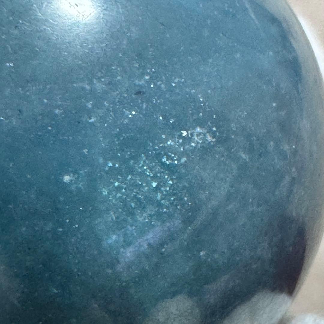 M-20ディープブルーアクアマリン丸玉　ダークブルースフィア　天然石　濃青色