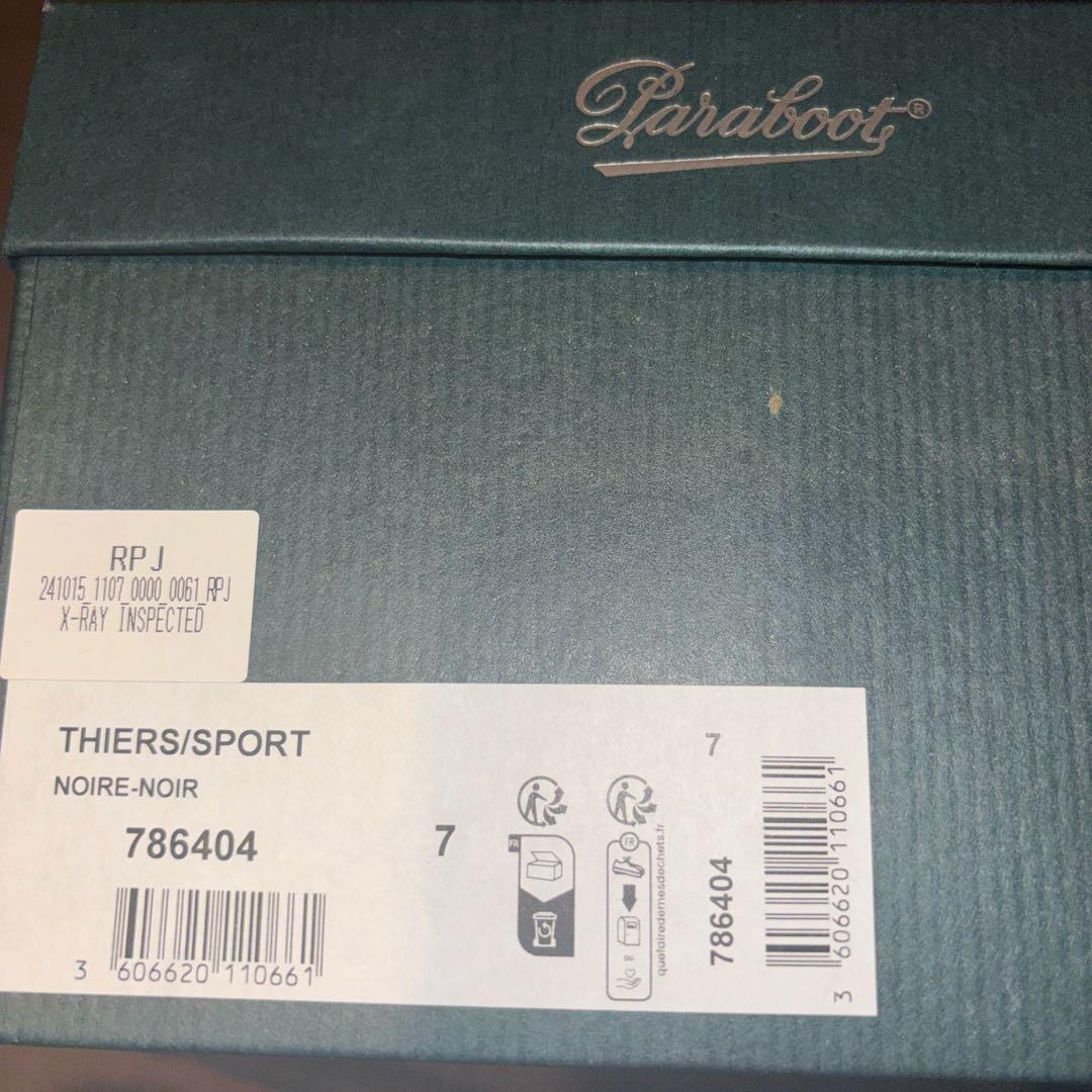 PARABOOT THIERS ブラック　新品未使用　uk7