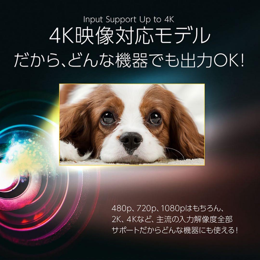 Youtube内蔵4K対応スマートミニモバイルプロジェクター