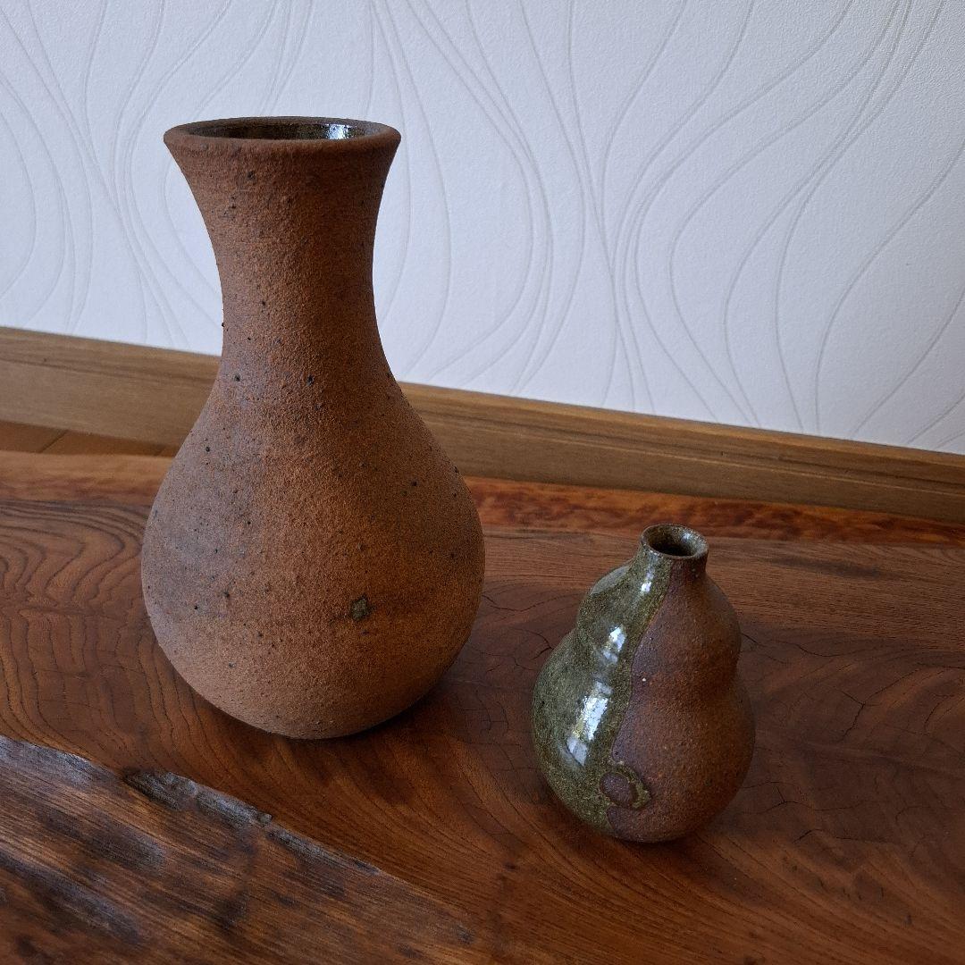 壺　つぼ　一輪挿し　親子壺
