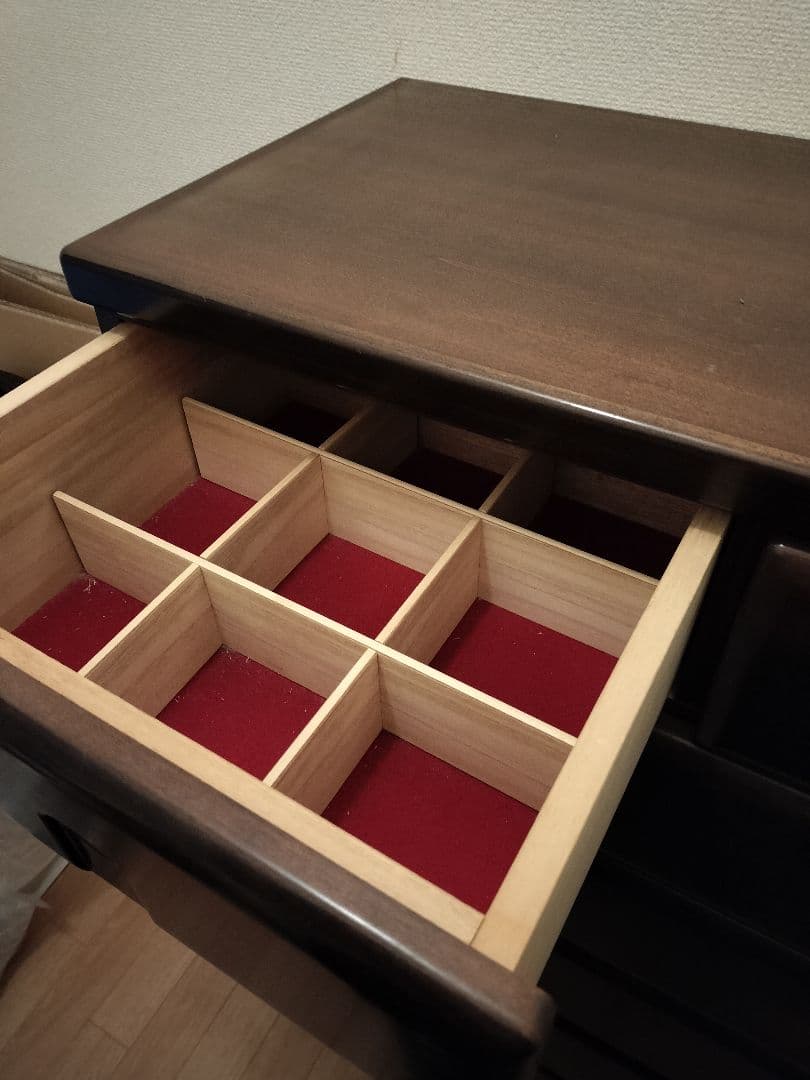 大塚家具★ダークブラウン 6段チェスト 桐タンス着物収納