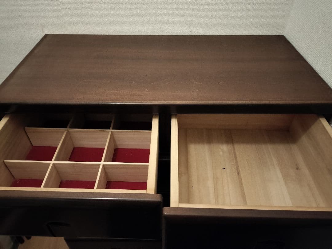 大塚家具★ダークブラウン 6段チェスト 桐タンス着物収納