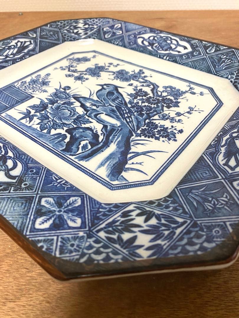 角皿 大皿 絵皿 70s 80s