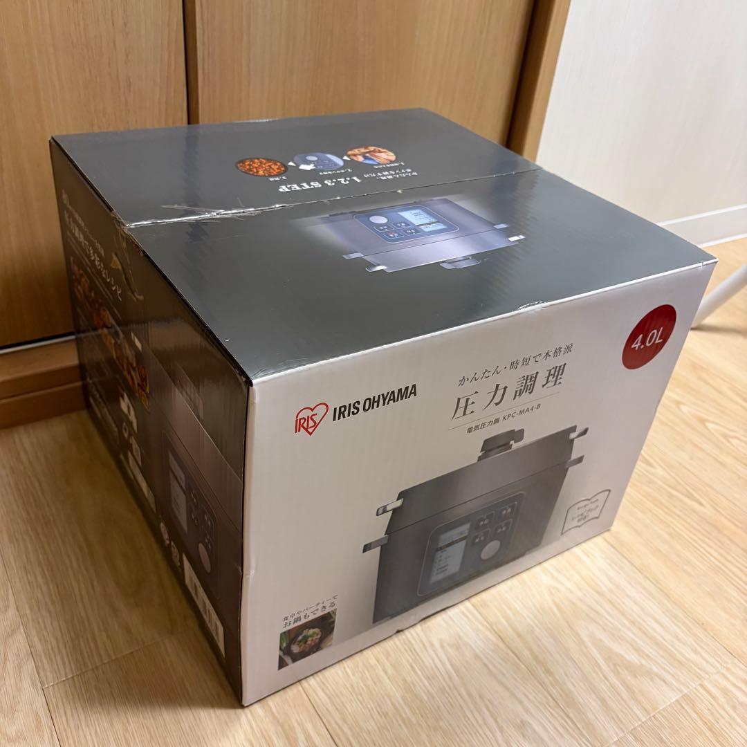 【新品未使用】IRIS OHYAMA 電気圧力鍋 KPC-MA4-B 4.0L
