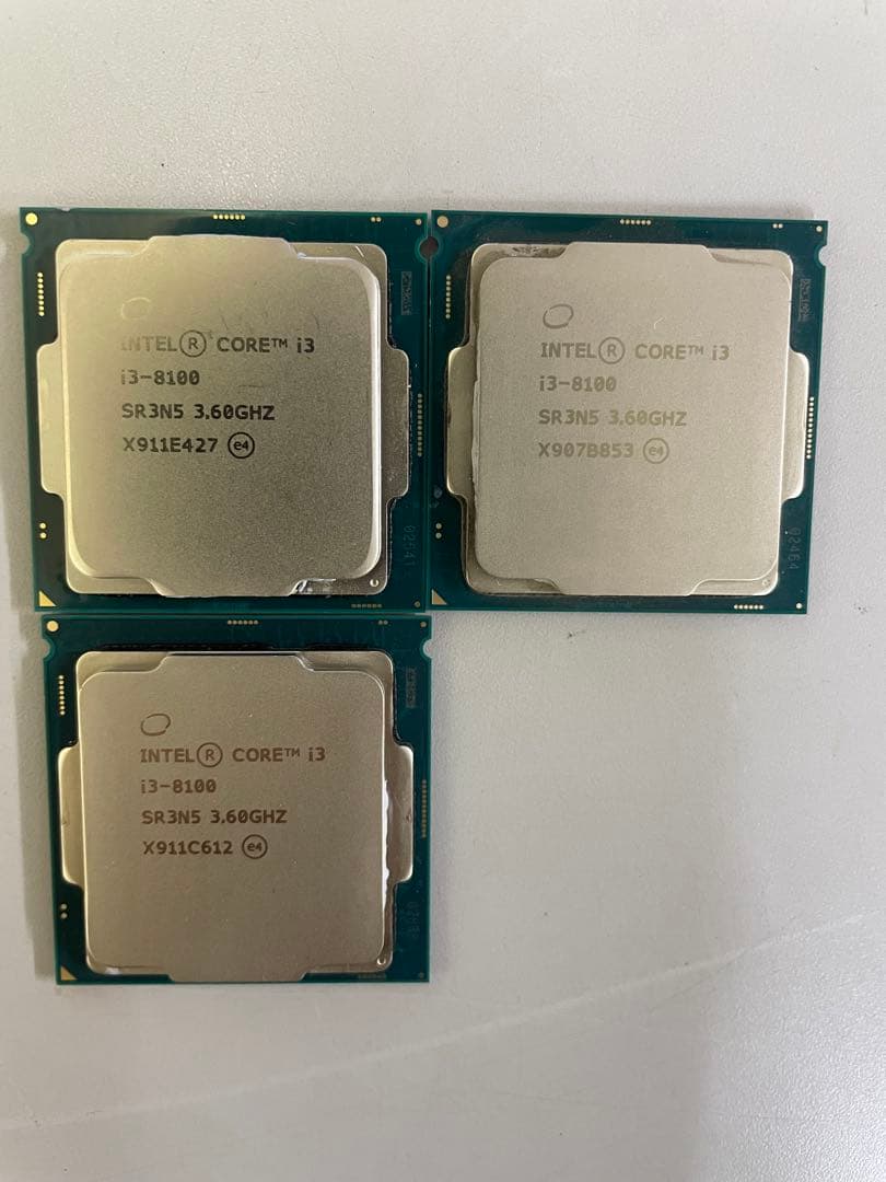 Intel Core i5-8500、i3-9100、i3-8100×3個