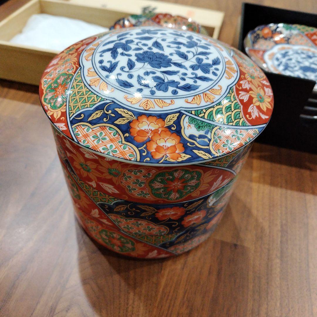 有田焼 祥楽 三段重 お皿セット 林斎 金彩 お祝い