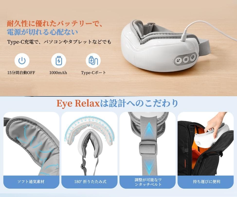 【ABF】アイウォーマー ホットアイマスク 人間工学 美顔 ケア 目元 エステ