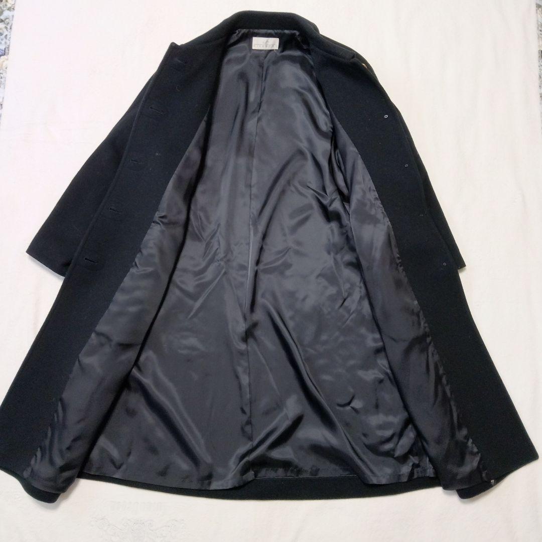 Life GIVENCHY ウール カシミヤ ロングコート 金ボタン 黒 11号