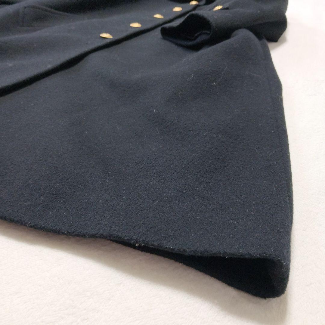 Life GIVENCHY ウール カシミヤ ロングコート 金ボタン 黒 11号