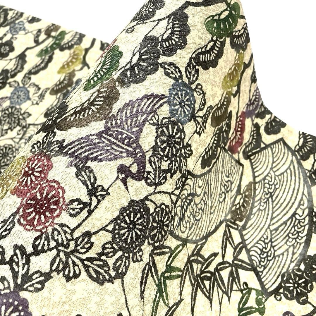 専用帯6245 6258 二点セット ●高級 正絹 紅型 両面全通 リバーシブル