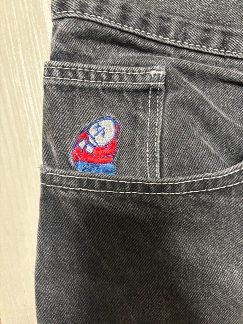 POLAR SKATE BIGBOY 旧ロゴ　グレー　デニム　Mサイズ