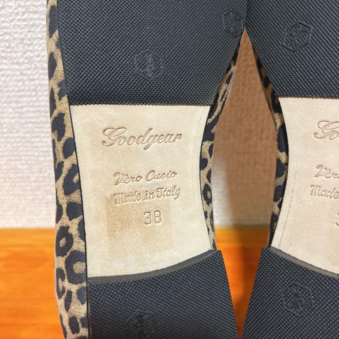 ❀未使用品 SPELTA　スペルタ　バレエシューズ　レオパード 38 24.5