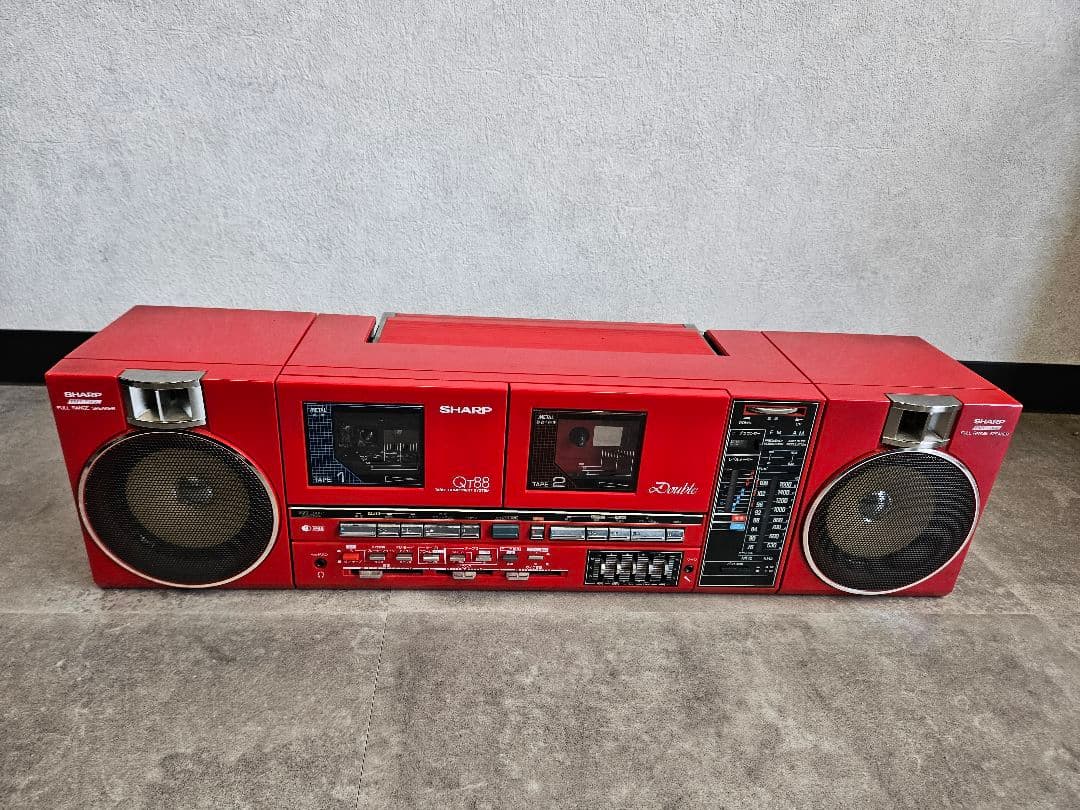 昭和レトロ希少【 SHARP QT-88 QT88 MK 2 ラジカセ　当時物