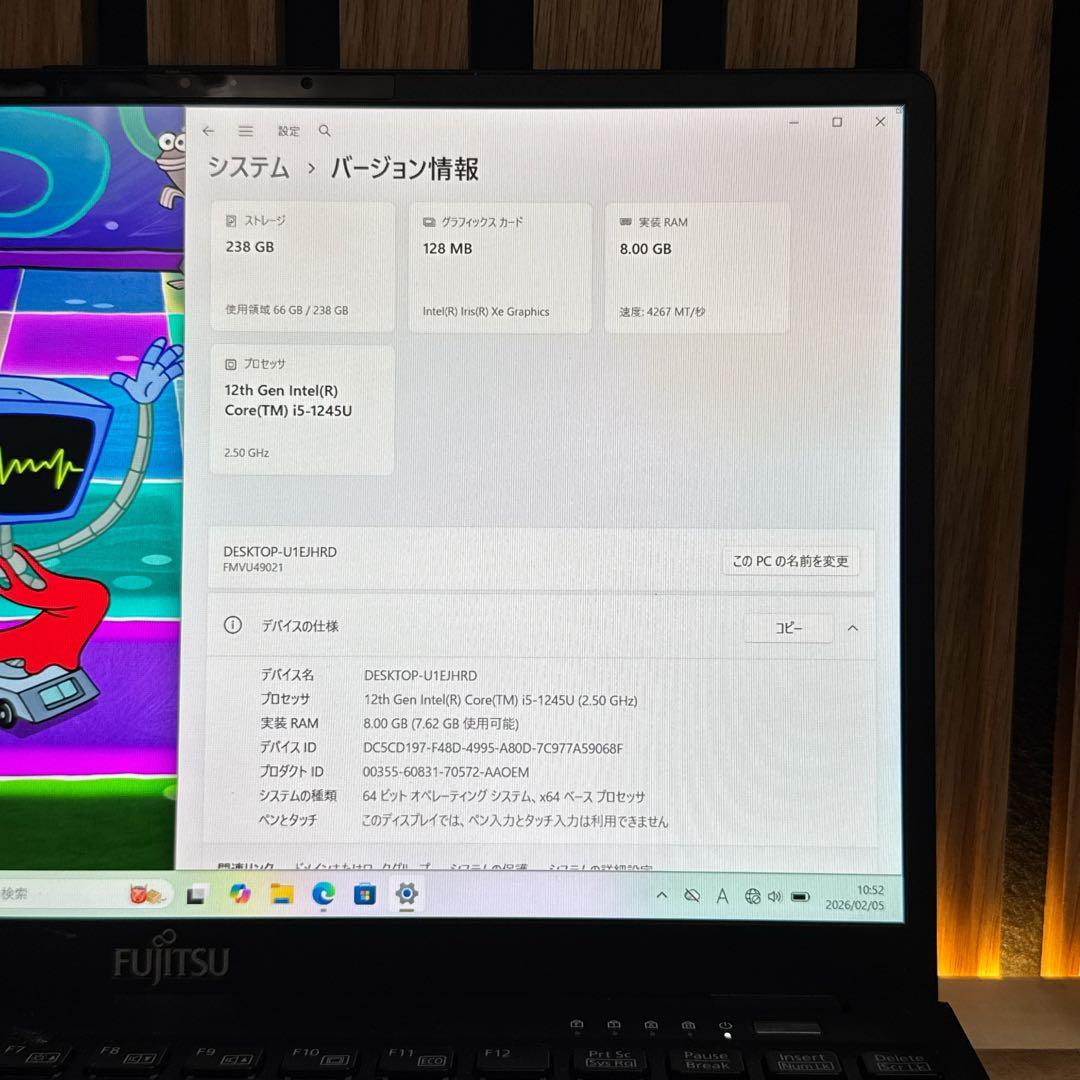 2022年モデル‼️LIFEBOOK☘️第12世代☘フルHD☘️人気ノートパソコン