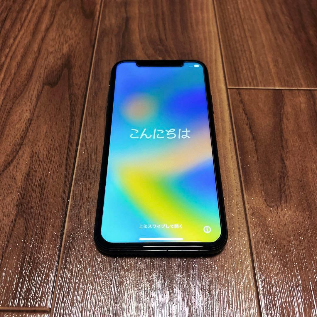 【美品】iPhoneX 64GB スペースグレイ simフリーバッテリー100%
